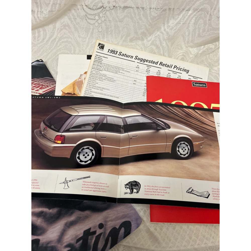 Vintage 1991-1996 Saturn Owners Manual Brochures Price List and VHS Tape Lot - Picture 5 of 7